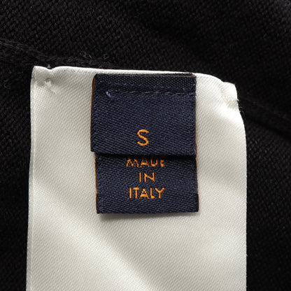 インターシャ クルーネック ニット コットン ブラック マルチカラー ルイヴィトン