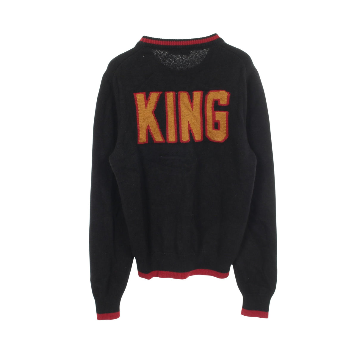 KING クラウン ニット カシミヤ ウール ブラック ドルチェアンドガッバーナ