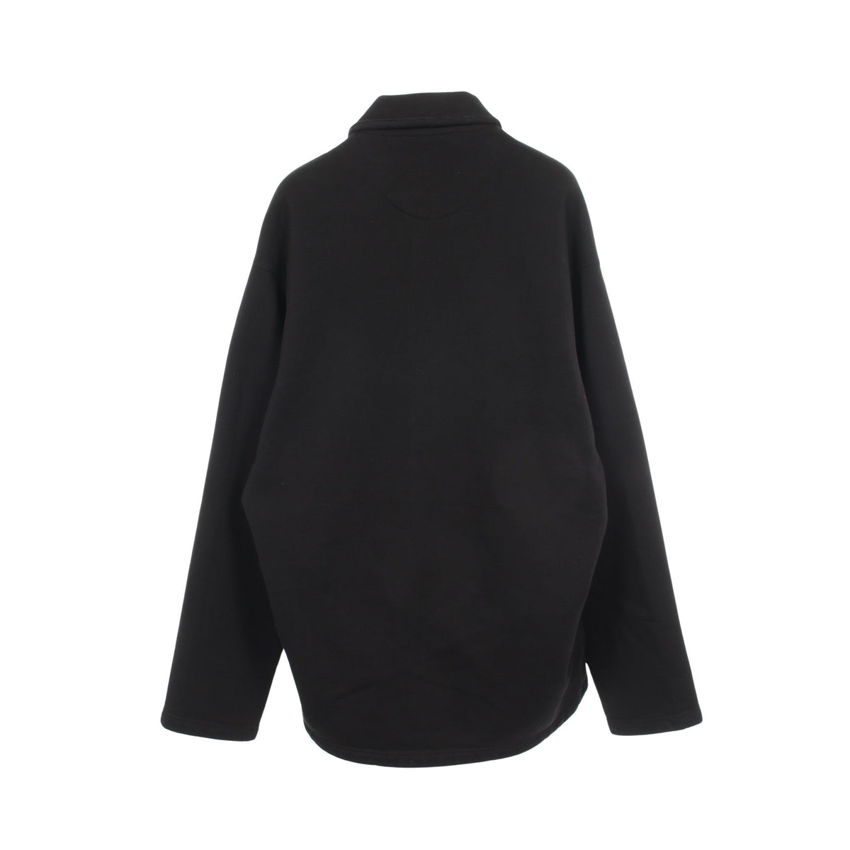 ロゴ刺繍 裏起毛 スウェット シャツ ジャケット コットン ブラック バレンシアガ