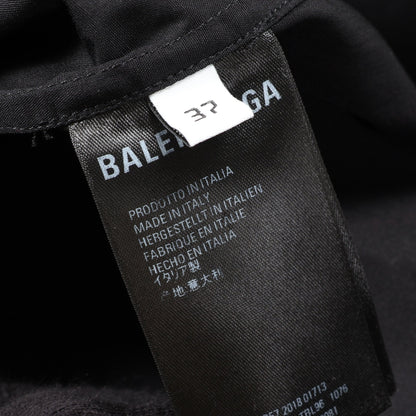 ロゴ総柄 半袖 シャツ コットン ブラック レッド バレンシアガ トップス BALENCIAGA