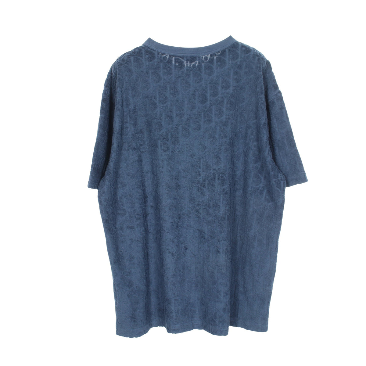 オブリーク パイル 半袖Tシャツ コットン ブルー ディオール