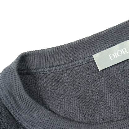 オブリーク パイル 半袖Tシャツ コットン ネイビー ディオール