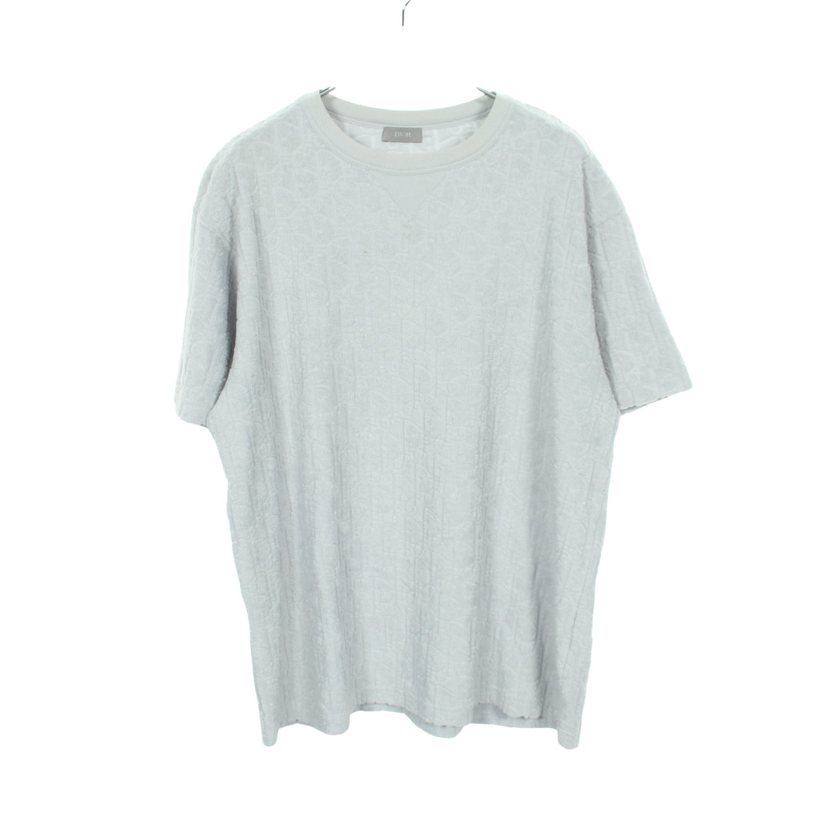 オブリーク ジャカード パイル 半袖Tシャツ コットン ライトブルー クリスチャンディオール