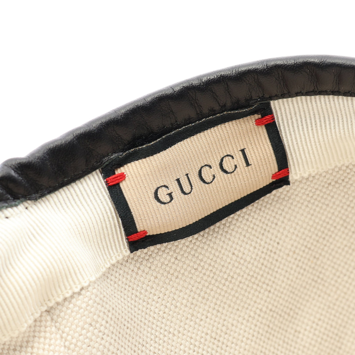 GGデニム キャップ デニム レザー ブラック グッチ