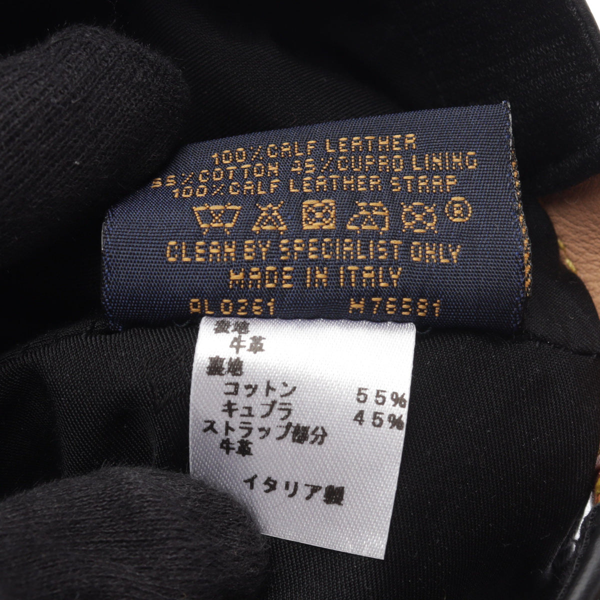 モノグラム シャドウ キャップ レザー ブラック ルイヴィトン