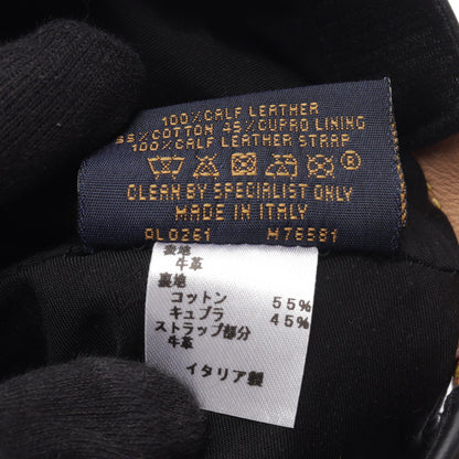 モノグラム シャドウ キャップ レザー ブラック ルイヴィトン