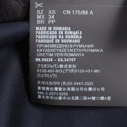 トライアングルロゴ 半袖Tシャツ コットン ネイビー プラダ