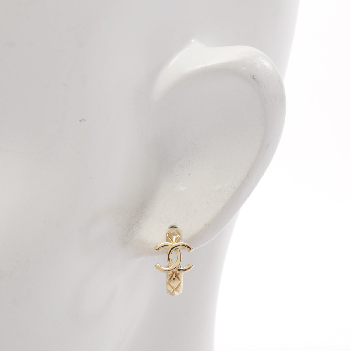 L26V ココマーク フープ ピアス GP ゴールド シャネル アクセサリー CHANEL