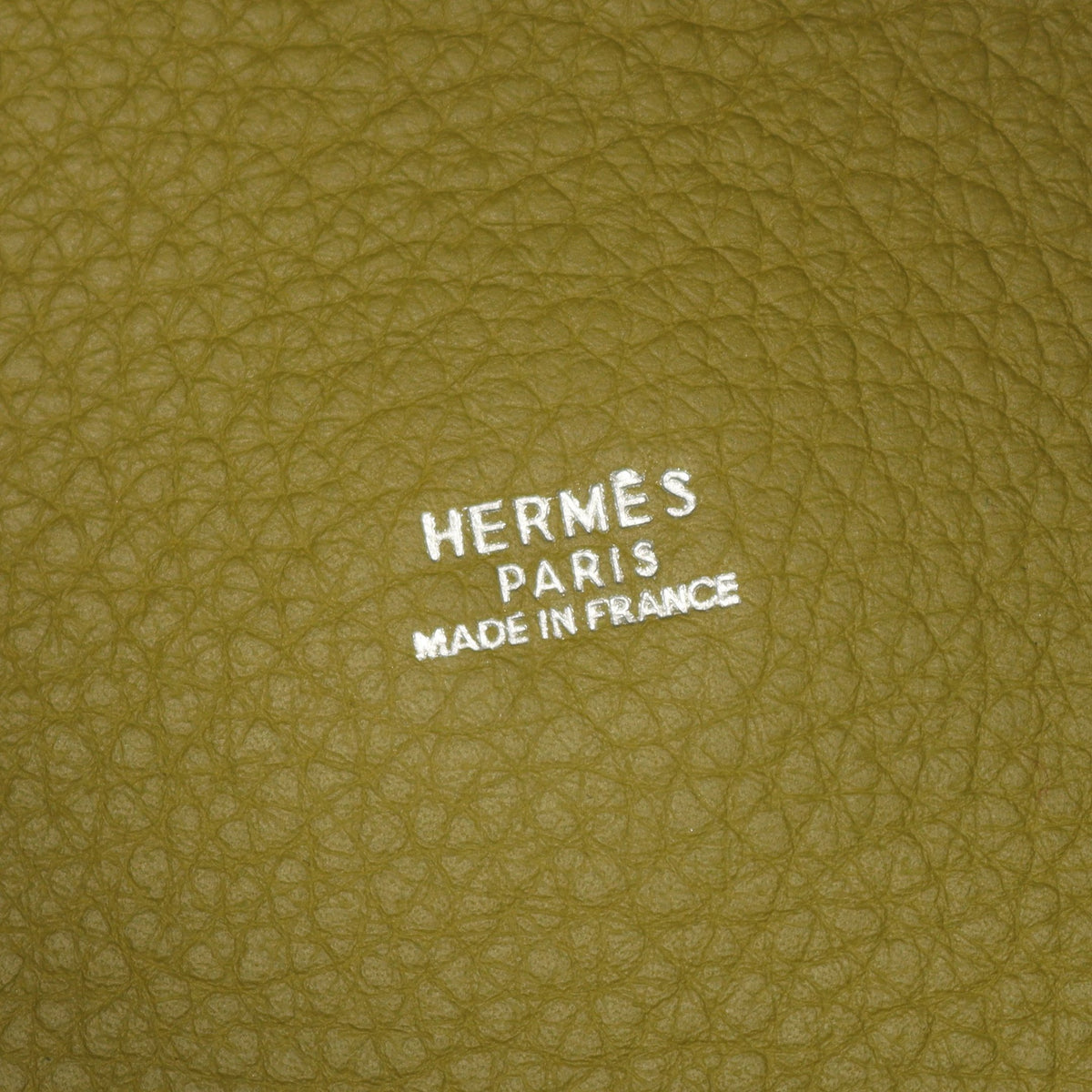ピコタンGM アニスグリーン ハンドバッグ トリヨンクレマンス イエローグリーン シルバー金具 □I刻印 エルメス バッグ HERMES