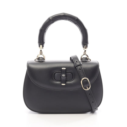 バンブー 1947 スモール 2WAY ハンドバッグ レザー ブラック グッチ