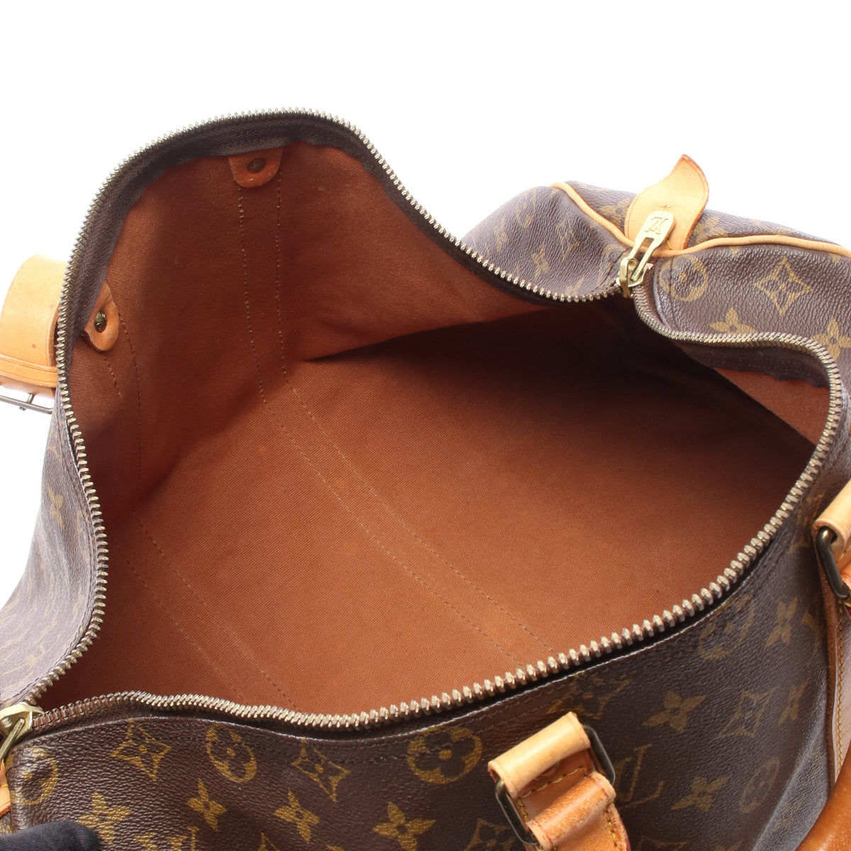 キーポル50 モノグラム ボストンバッグ PVC レザー ブラウン ルイヴィトン