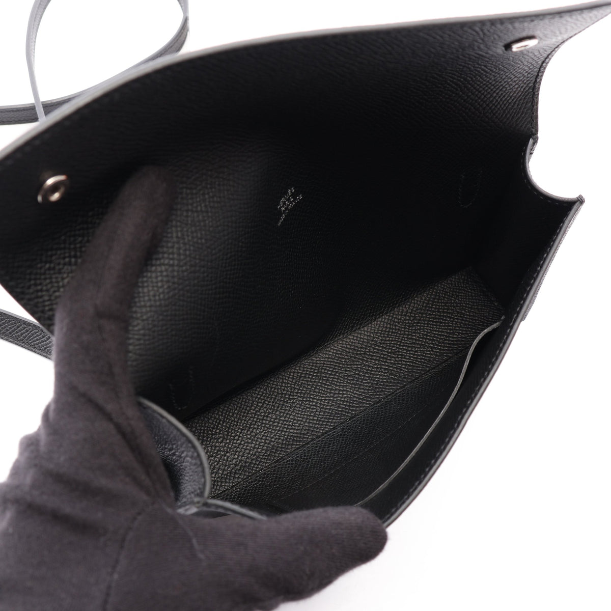 エルメスナップ トゥーゴー ショルダーバッグ ヴォーエプソン ブラック シルバー金具 W刻印 エルメス