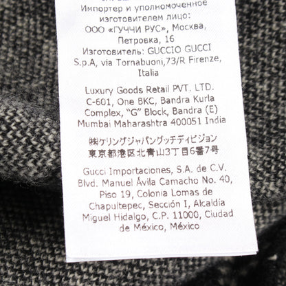 GGジャガード ケープ ポンチョ ウール ブラック グッチ