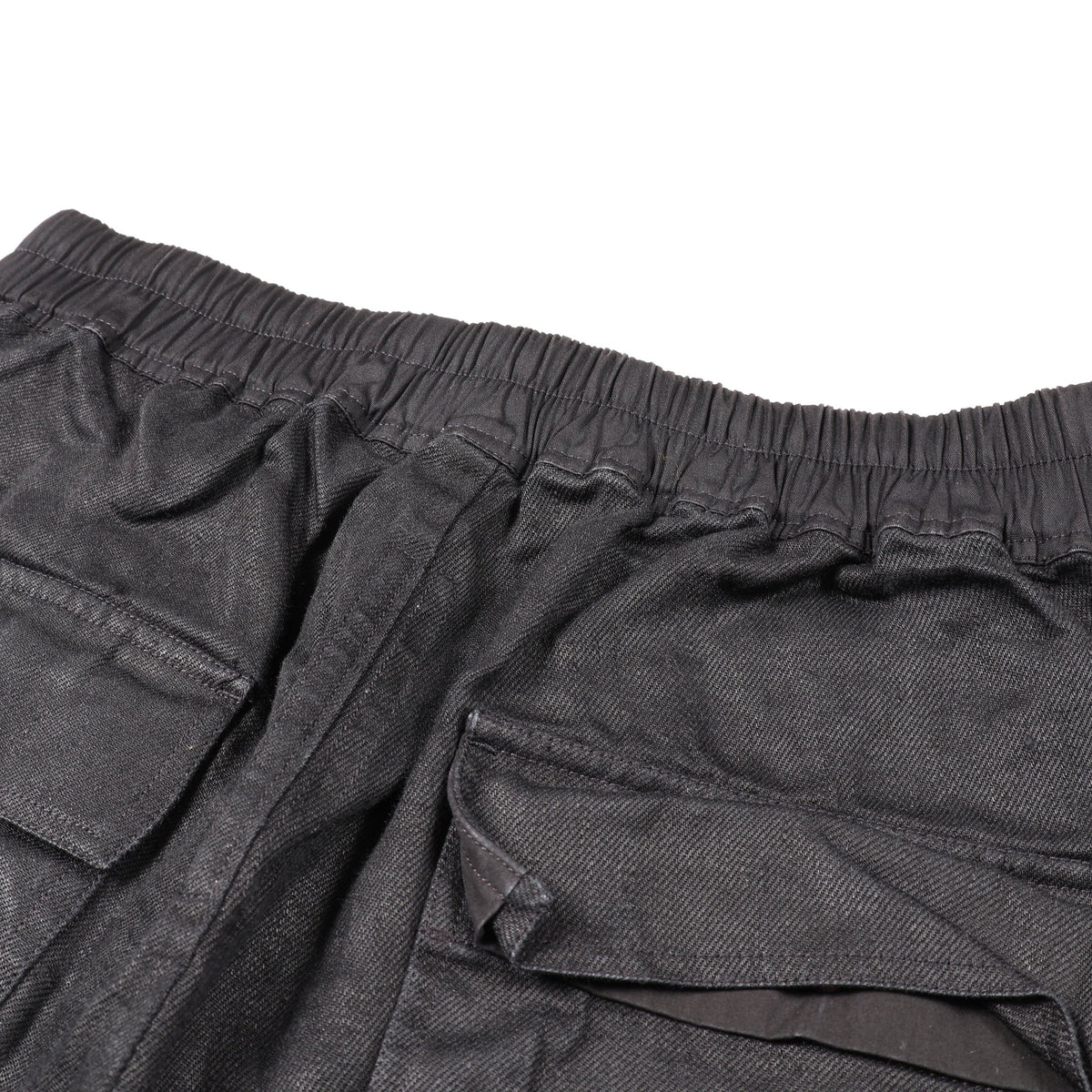 DRAWSTRING SLIM LONG イージーパンツ リネン ブラック リックオウエンス