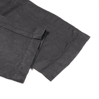 DRAWSTRING SLIM LONG イージーパンツ リネン ブラック リックオウエンス