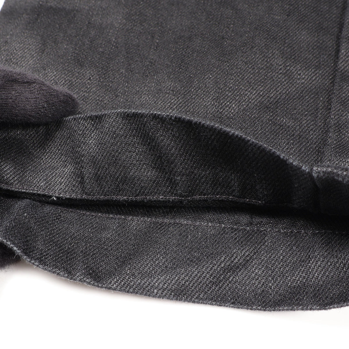 DRAWSTRING SLIM LONG イージーパンツ リネン ブラック リックオウエンス