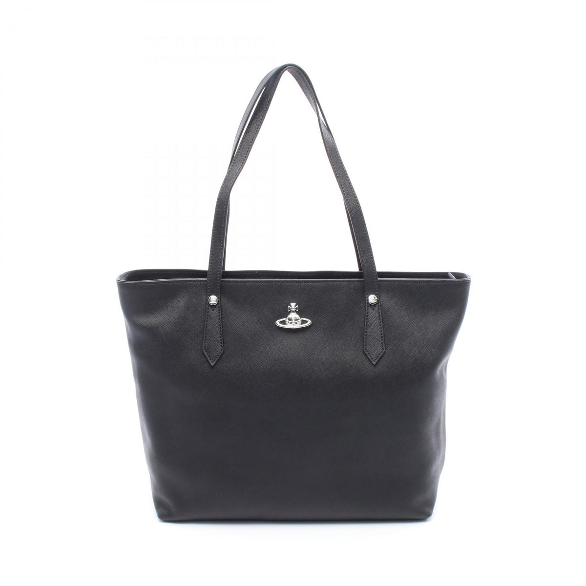 SHOPPER オーブ ハンドバッグ トートバッグ レザー ブラック ヴィヴィアンウエストウッド