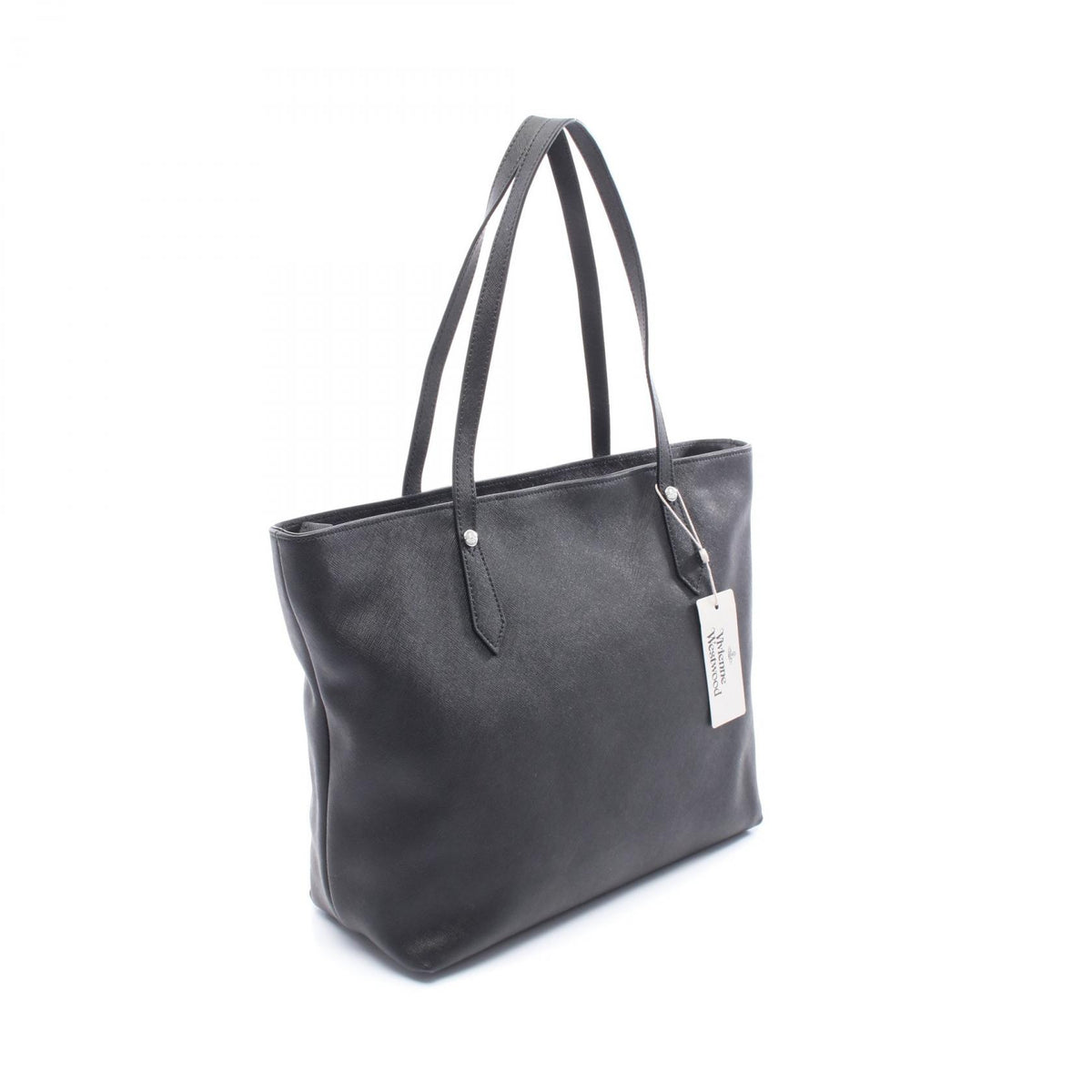 SHOPPER オーブ ハンドバッグ トートバッグ レザー ブラック ヴィヴィアンウエストウッド