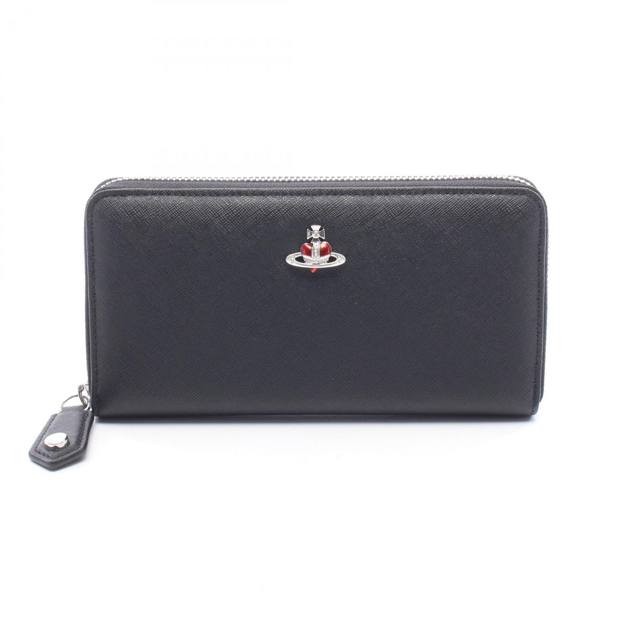 CLASSIC ZIP ROUND WALLET オーブ ラウンドファスナー長財布 サフィアーノレザー ブラック ヴィヴィアンウエストウッド