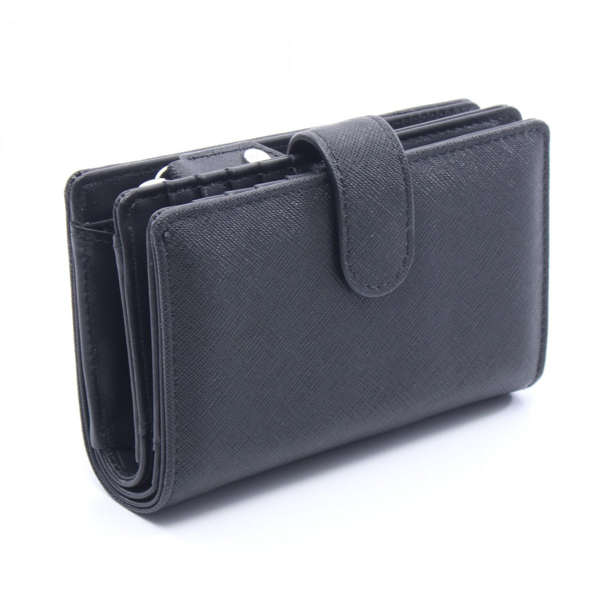 ZIP CARD WALLET オーブ 二つ折り財布 サフィアーノレザー ブラック ヴィヴィアンウエストウッド