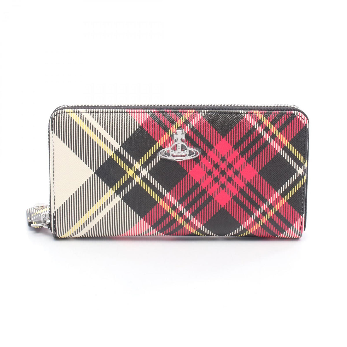 CLASSIC ZIP ROUND WALLET オーブ ラウンドファスナー長財布 その他 フェイクレザー ピンク ブラック マルチカラー ヴィヴィアンウエストウッド