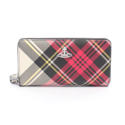 CLASSIC ZIP ROUND WALLET オーブ ラウンドファスナー長財布 その他 フェイクレザー ピンク ブラック マルチカラー ヴィヴィアンウエストウッド