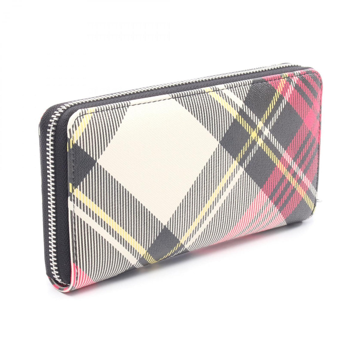 CLASSIC ZIP ROUND WALLET オーブ ラウンドファスナー長財布 その他 フェイクレザー ピンク ブラック マルチカラー ヴィヴィアンウエストウッド