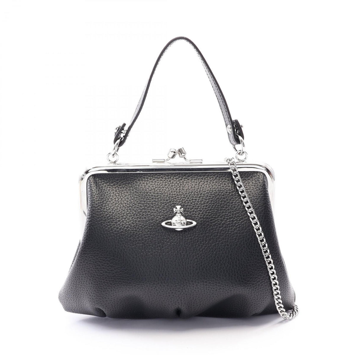 GRANNY FRAME PURSE がま口 2WAY ハンドバッグ その他 フェイクレザー ブラック ヴィヴィアンウエストウッド