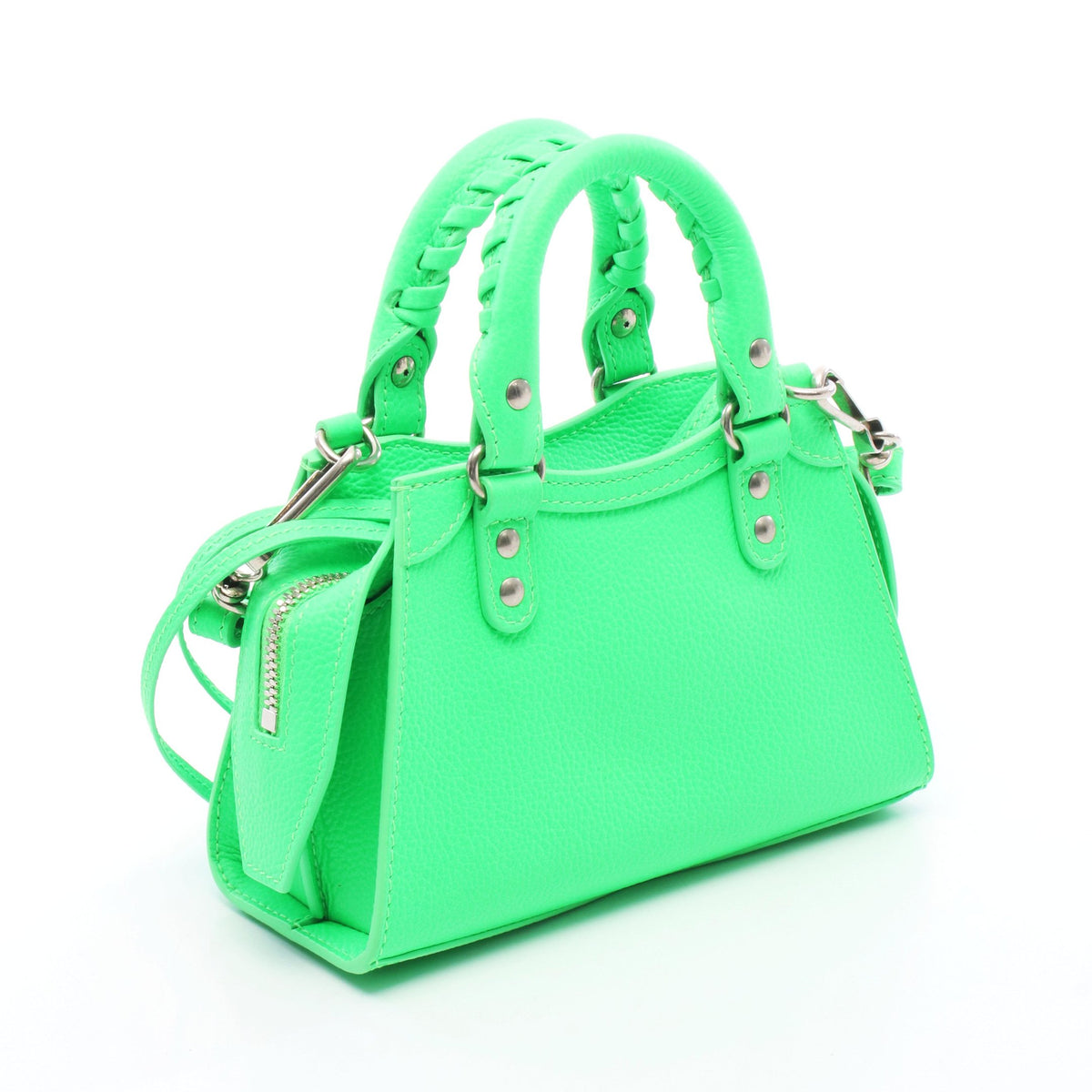 ネオ クラシック ナノ 2WAY ハンドバッグ レザー グリーン バレンシアガ バッグ BALENCIAGA