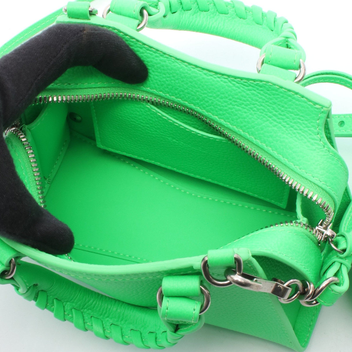ネオ クラシック ナノ 2WAY ハンドバッグ レザー グリーン バレンシアガ バッグ BALENCIAGA