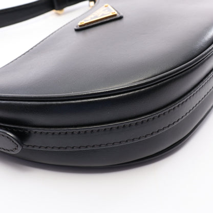 SOFT CALF アーケ 2WAY ハンドバッグ レザー ブラック プラダ