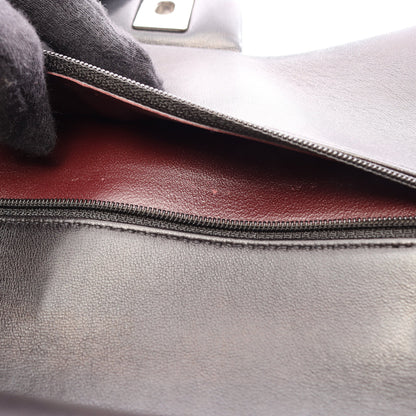 マトラッセ Wフラップ Wチェーンショルダーバッグ ラムスキン ブラック シルバー金具 シャネル