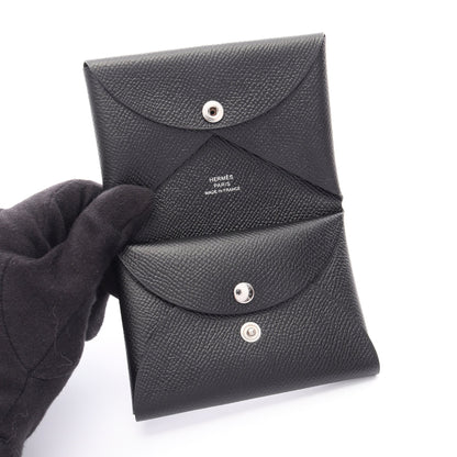 カルヴィデュオ コインケース ヴォーエプソン ブラック シルバー金具 W刻印 エルメス