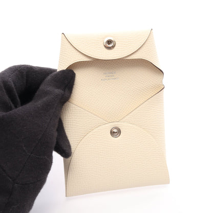 バスティア ナタ コインケース ヴォーエプソン オフホワイト シルバー金具 Z刻印 エルメス