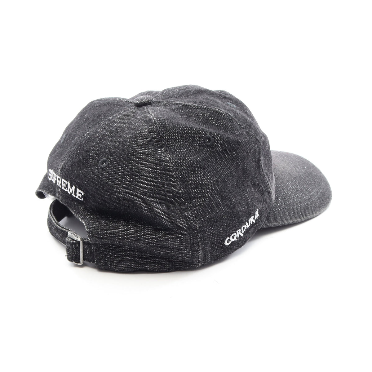 Cordura Denim S Logo 6-Panel キャップ コットン ブラック シュプリーム