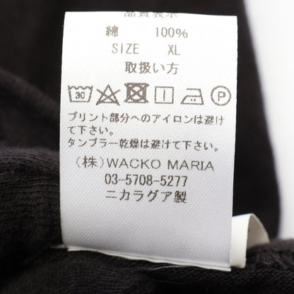 STAND BY ME 半袖Tシャツ コットン ブラック ワコマリア