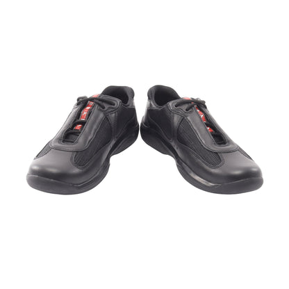 Americas Cup ローカットスニーカー ファブリック レザー ブラック プラダスポーツ リネアロッサ シューズ PRADA SPORT LINEA ROSSA