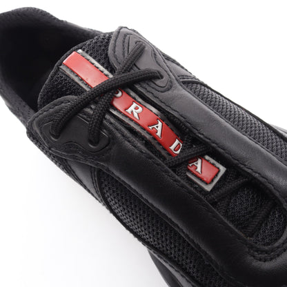 Americas Cup ローカットスニーカー ファブリック レザー ブラック プラダスポーツ リネアロッサ シューズ PRADA SPORT LINEA ROSSA