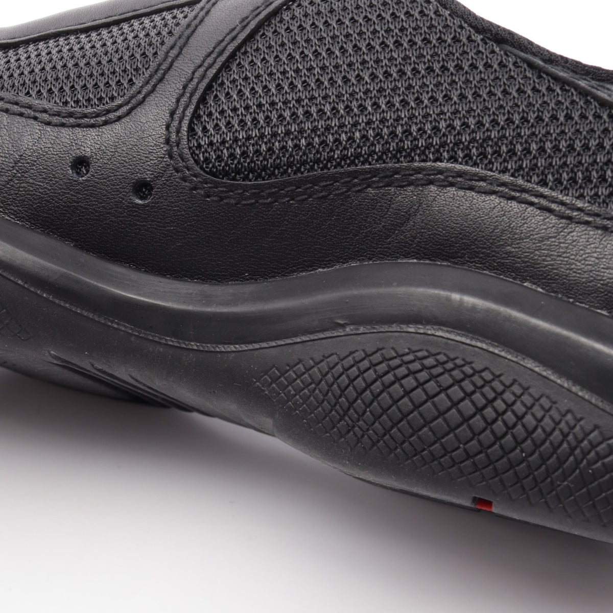 Americas Cup ローカットスニーカー ファブリック レザー ブラック プラダスポーツ リネアロッサ シューズ PRADA SPORT LINEA ROSSA