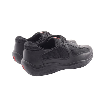 Americas Cup ローカットスニーカー ファブリック レザー ブラック プラダスポーツ リネアロッサ シューズ PRADA SPORT LINEA ROSSA