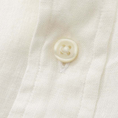ポニー刺繍 長袖 シャツ リネン コットン ホワイト ラルフローレン