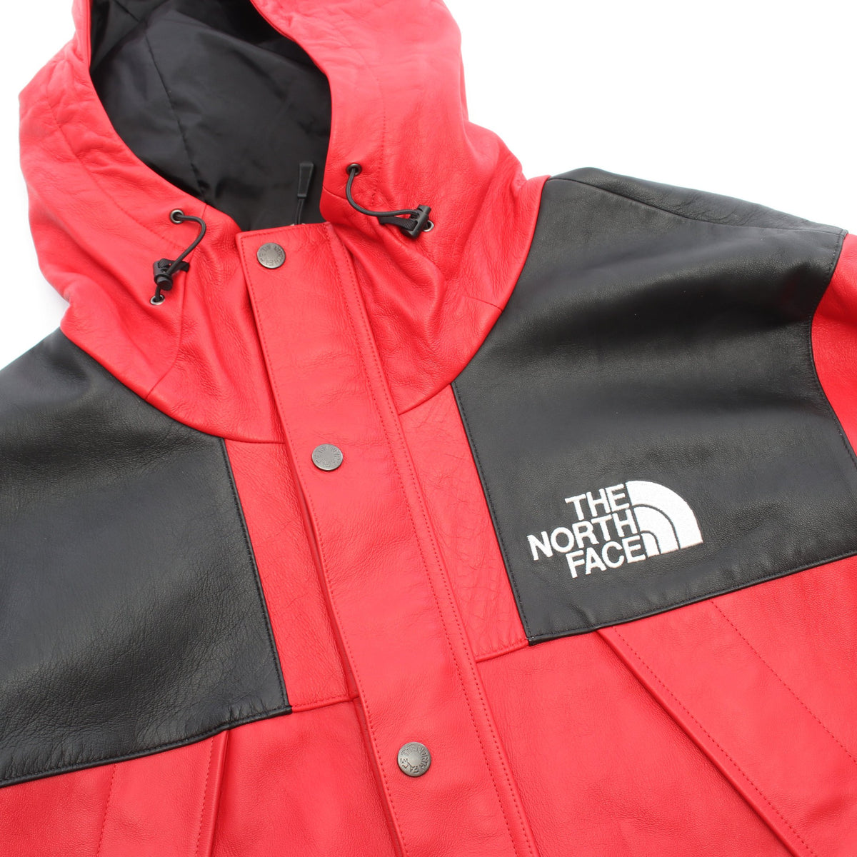 Supreme × THE NORTHFACE マウンテンパーカー レザージャケット レザー レッド ブラック シュプリーム