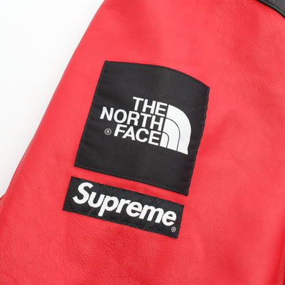Supreme × THE NORTHFACE マウンテンパーカー レザージャケット レザー レッド ブラック シュプリーム