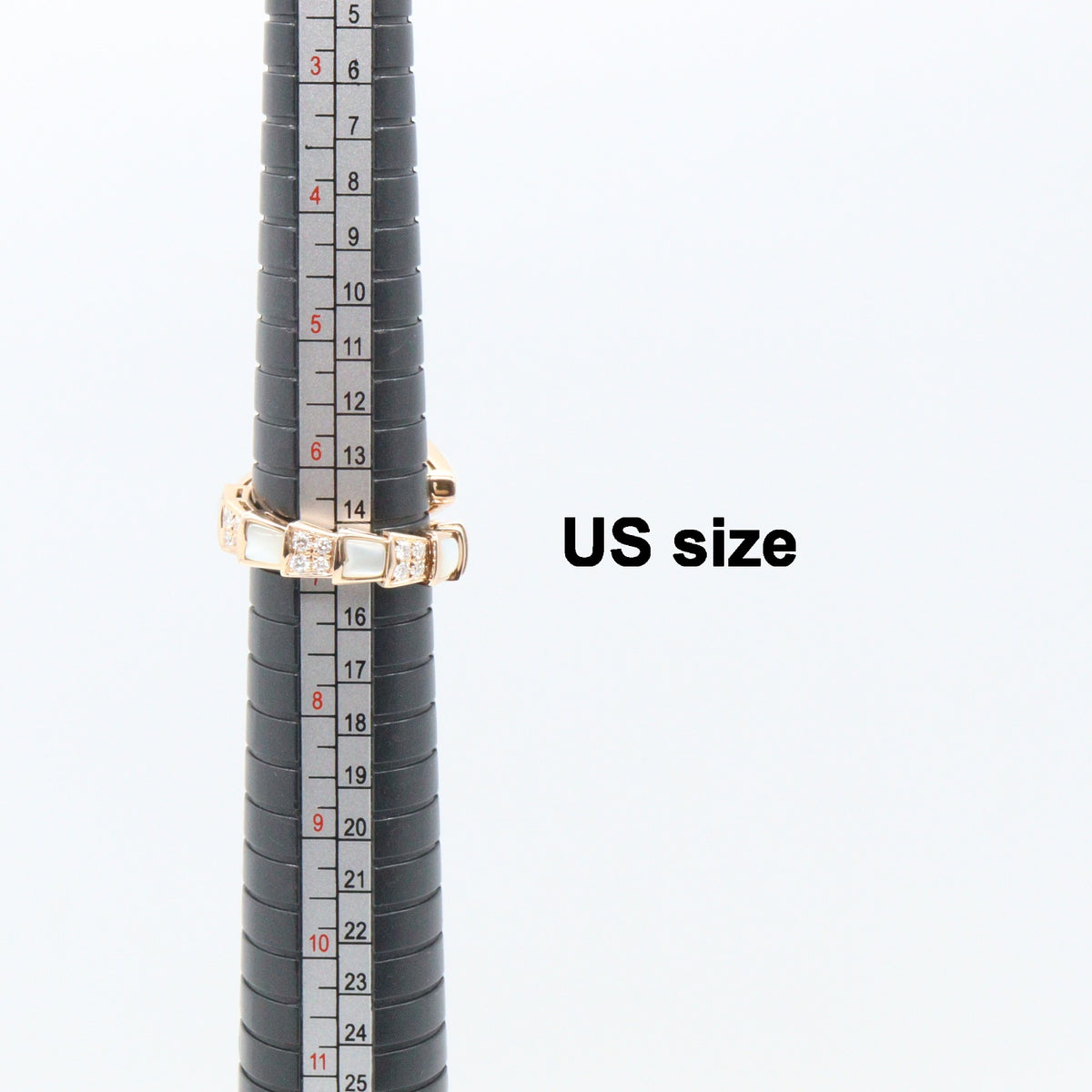 セルペンティ XL マザーオブパール ダイヤ リング リング 指輪 K18PG ダイヤモンド マザーオブパール ピンクゴールド クリア ホワイト ブルガリ