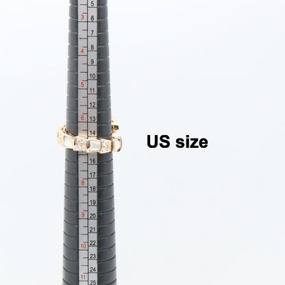 セルペンティ XL マザーオブパール ダイヤ リング リング 指輪 K18PG ダイヤモンド マザーオブパール ピンクゴールド クリア ホワイト ブルガリ