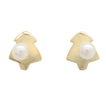 パール ピアス ピアス K18YG パール イエローゴールド ホワイト ミキモト
