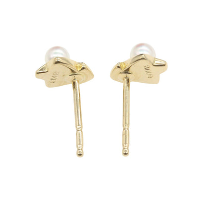 パール ピアス ピアス K18YG パール イエローゴールド ホワイト ミキモト