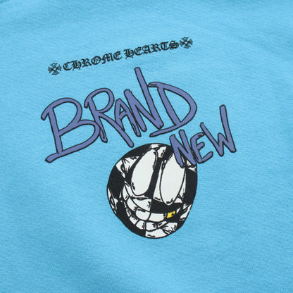 CHROME HEARTS × MATTY BOY BRAIN NEW PULLOVER HOODIE プルオーバーパーカー コットン ライトブルー クロムハーツ