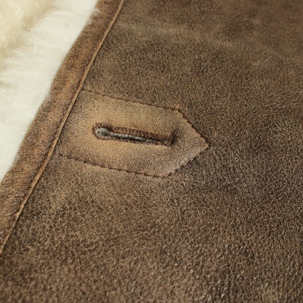 ボア ブルゾン レザージャケット レザー グレーブラウン ロエベ アウター LOEWE