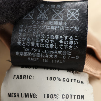 スタンドカラー ジップアップ ジャケット コットン ベージュ ブラウン トムフォード アウター TOM FORD